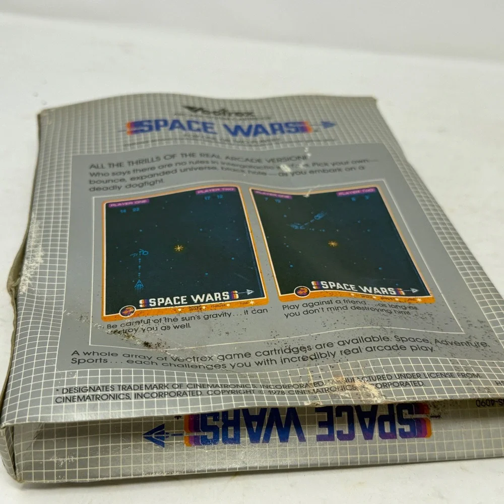 Vectrex Space Wars Game Cartridge GCE 1982 Vintage Boxed with Overlay